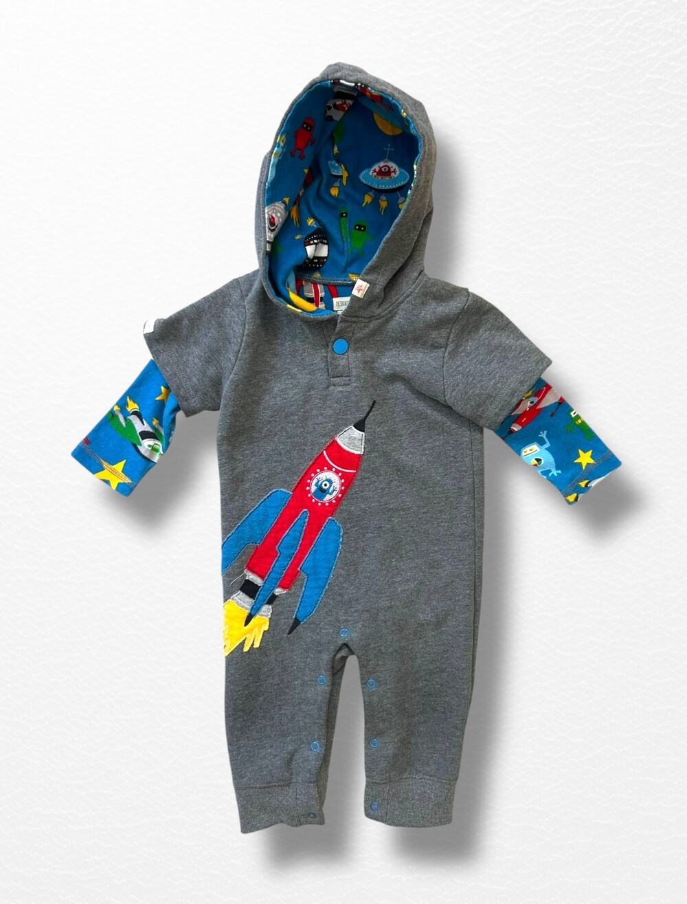 Hatley Baby Rocketship Romper, 6-12 Months